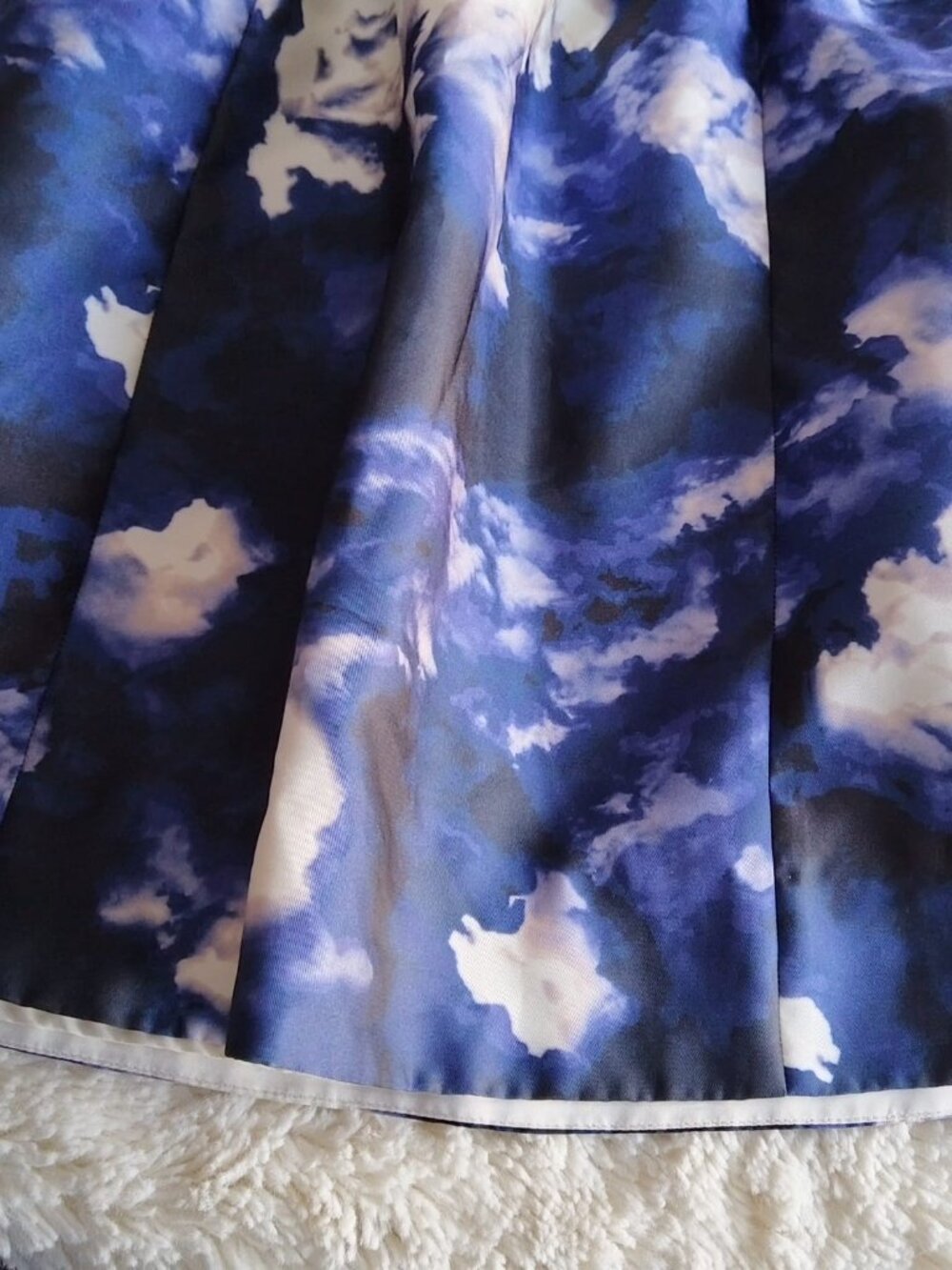 kate spade Blue and White Cloud-Print Sleeveless Mini Dress - Picture 8 of 14